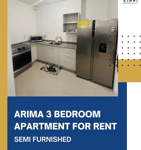 SEMI FURNISHED ARIMA 3 BEDROOM APARTMENT FOR RENT -$6500 Monthly